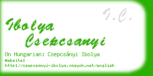 ibolya csepcsanyi business card