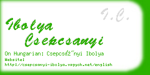 ibolya csepcsanyi business card